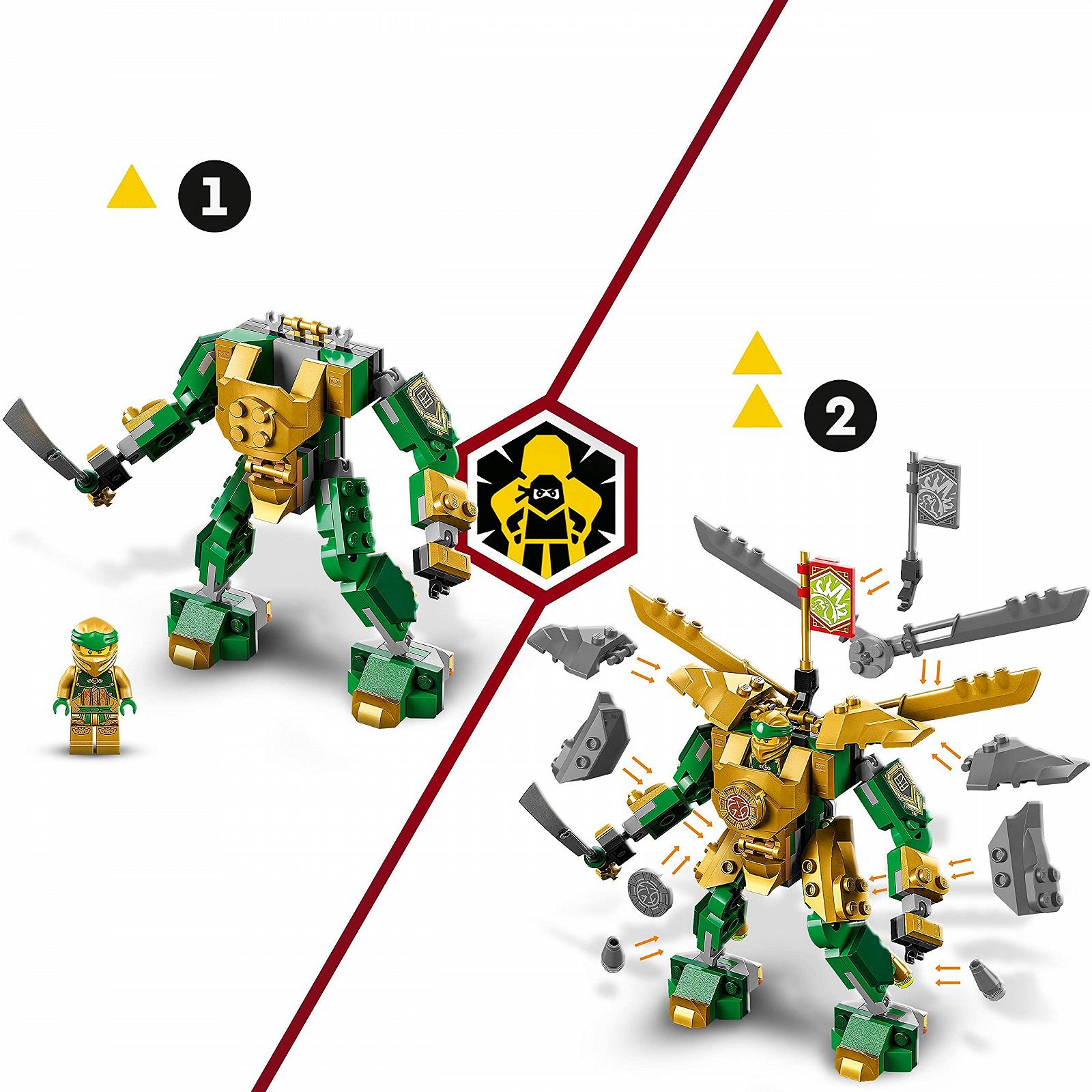Конструктор Lego Ninjago 71781 Мех Ллойда Duel EVO, 2 екшн фігурки з покращуваною фігуркою, колекційна іграшка із Золотим Ллойдом і Скелетоном-Воїном, фото №3 Конструктор Lego Ninjago 71781 Мех Ллойда Duel EVO, 2 екшн фігурки з покращуваною фігуркою, колекційна іграшка із Золотим Ллойдом і Скелетоном-Воїном, фото №3
