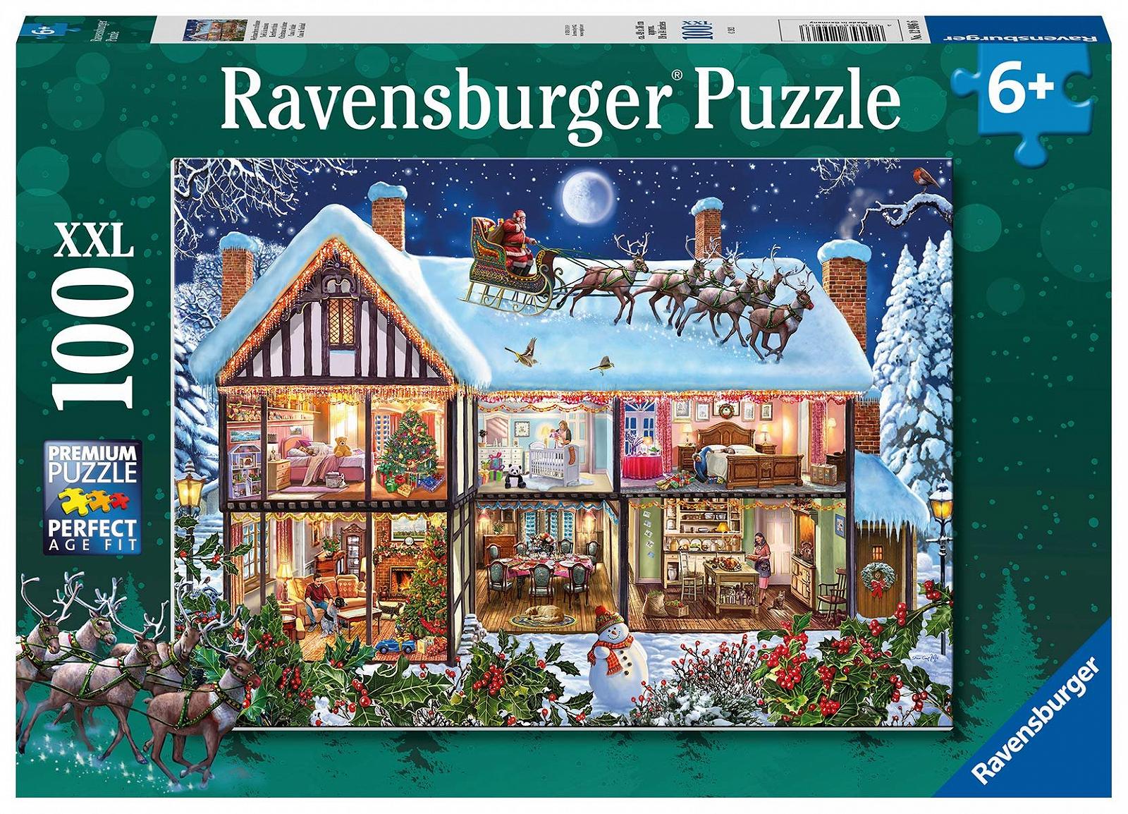 Детский пазл Ravensburger Christmas at Home 100 элементов XXL, фото №1 Детский пазл Ravensburger Christmas at Home 100 элементов XXL, фото №1
