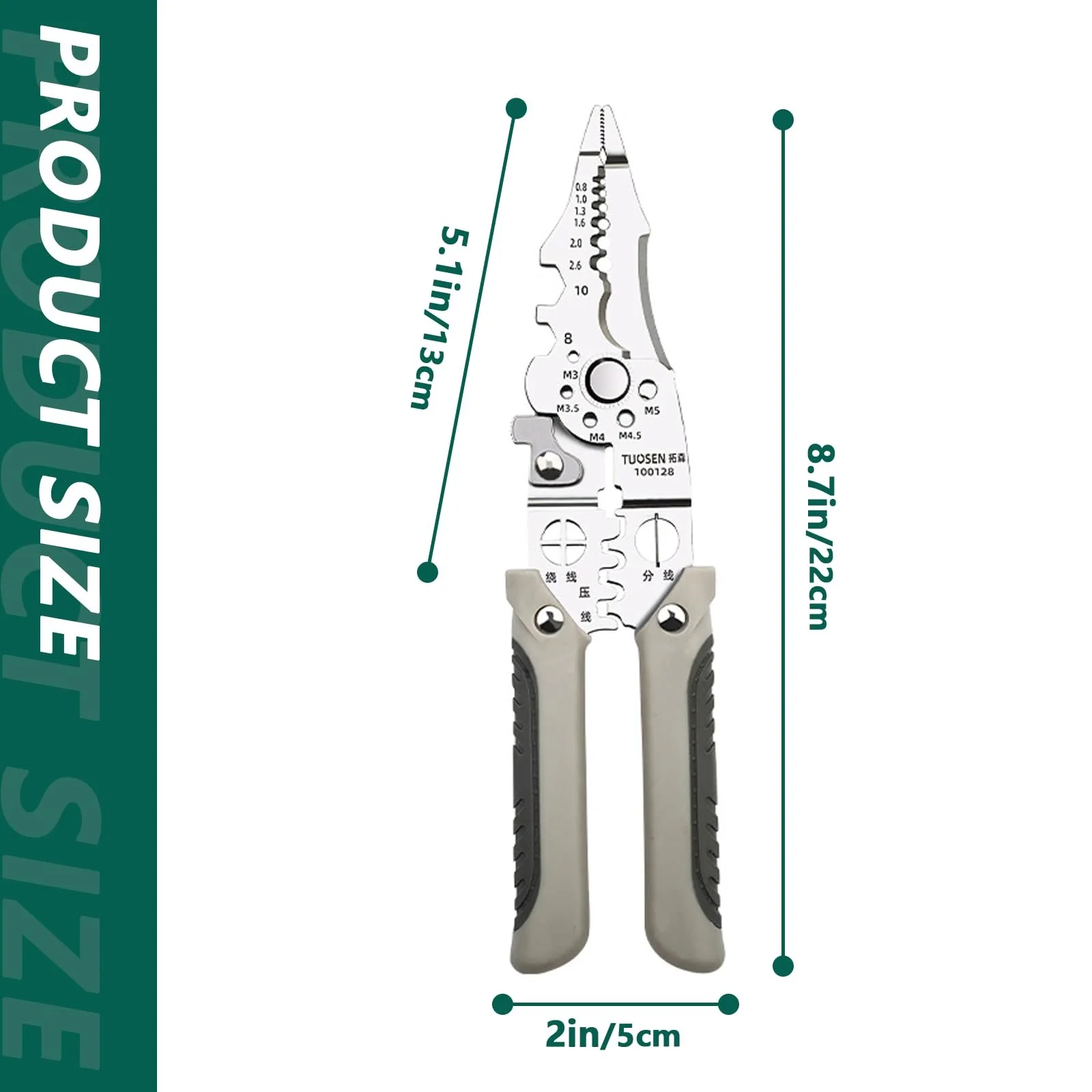 Стриппер автоматический многофункциональный длинногубцы из нержавеющей стали, фото №2