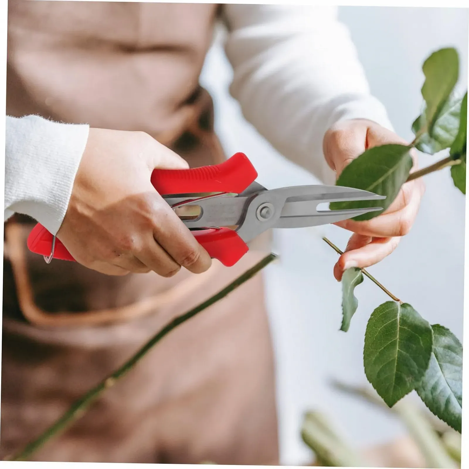 Садові ножиці з подвійним лезом Happyyami ABS, фото №6