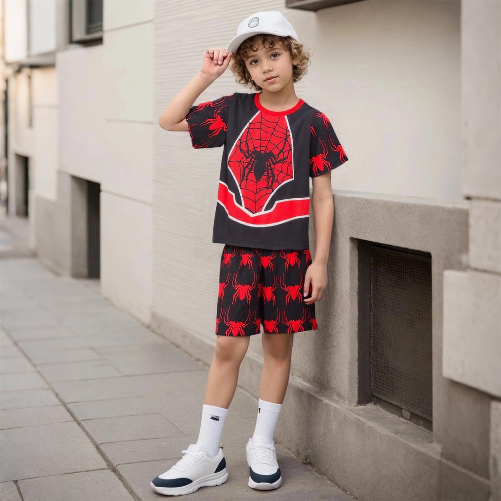 Комплект піжами для хлопчиків Trsenvrml Літня з короткими рукавами Spider, фото №2