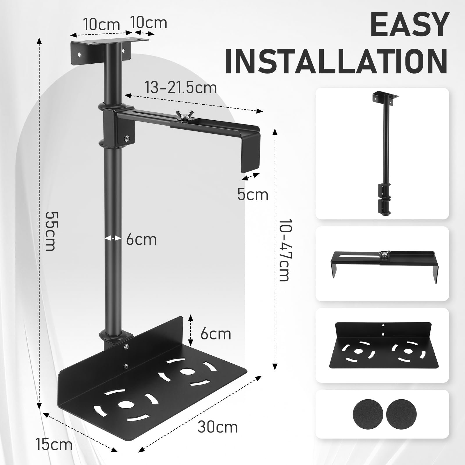 Тримач для ПК регульований 50-530 мм, ширина 135-225 мм до 35 кг, фото №4