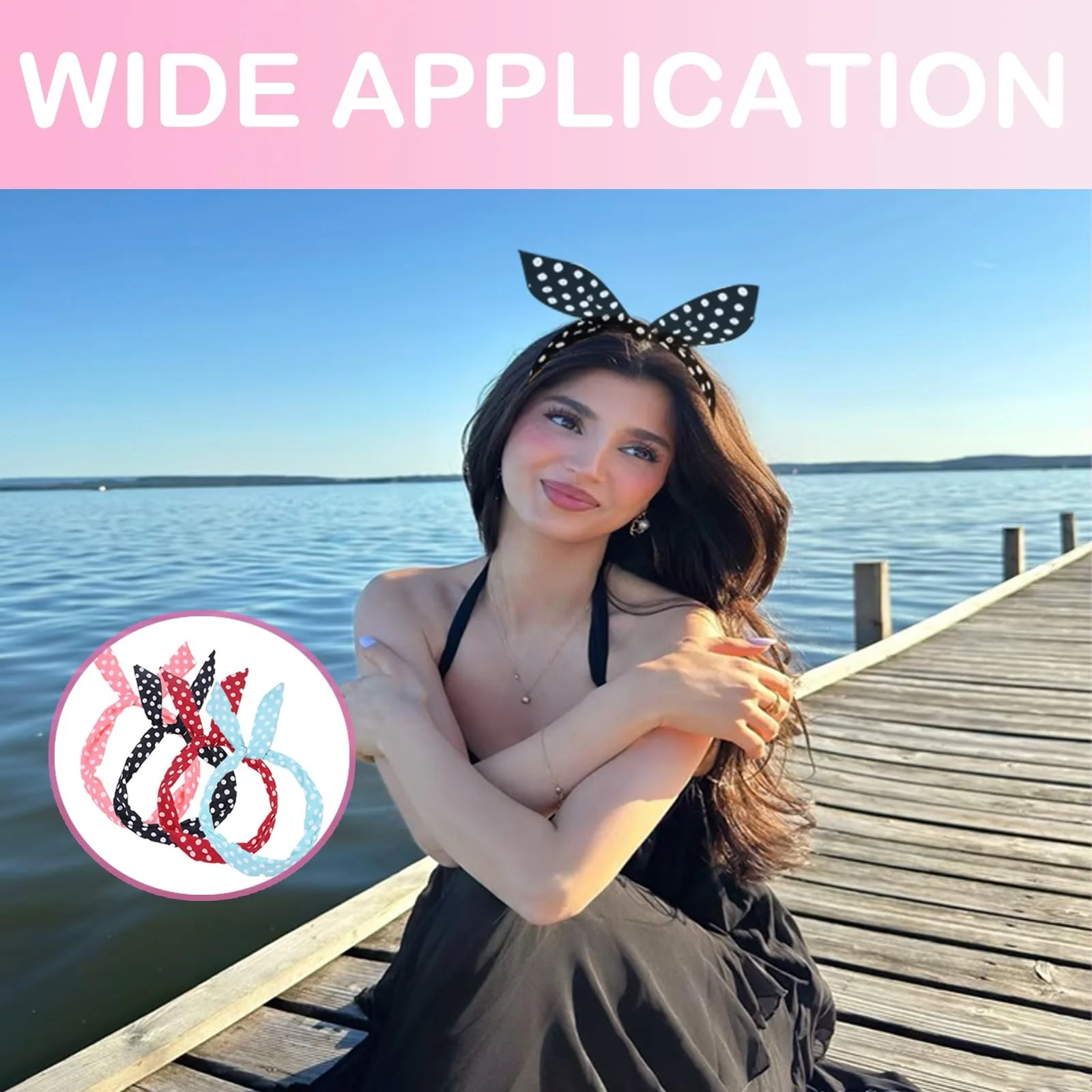 Пов'язка на голову в горошок, фото №6