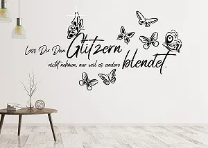 Наклейка на стіну tjapalo A50 Modern Let You Glittering 58 x 28 см Black - Фото 1