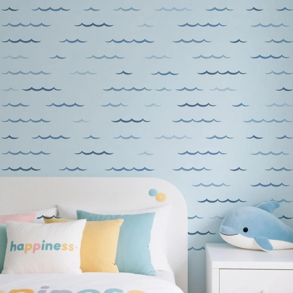 Наклейки на стіну SUPERDANT Blue Ocean Waves 4 листи 118 x 116 см, фото №4 Наклейки на стіну SUPERDANT Blue Ocean Waves 4 листи 118 x 116 см, фото №4