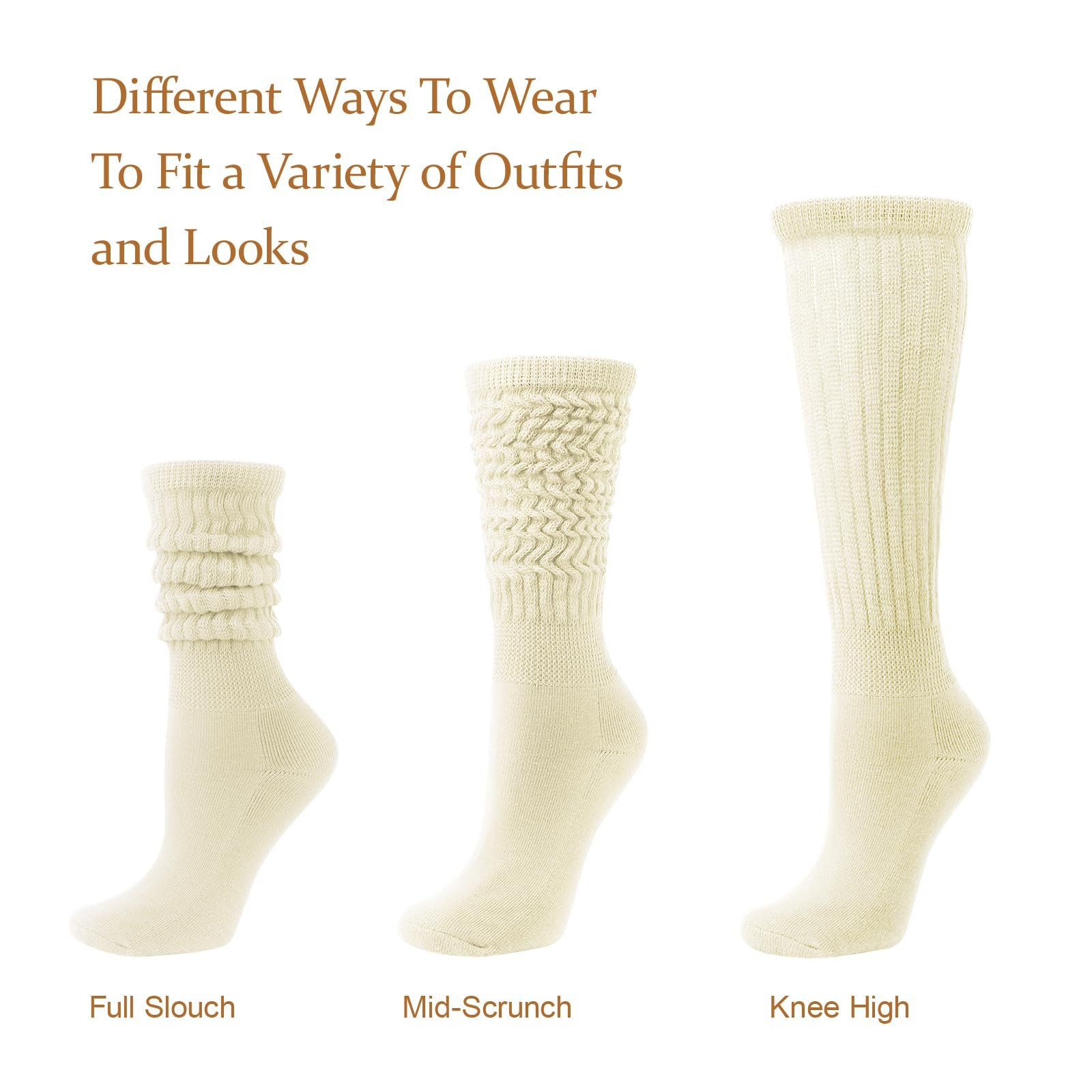 Высокие носки DRESHOW 3 пары полосатые выше колена тонкие чулки длинные носки до колена гетры, фото №5