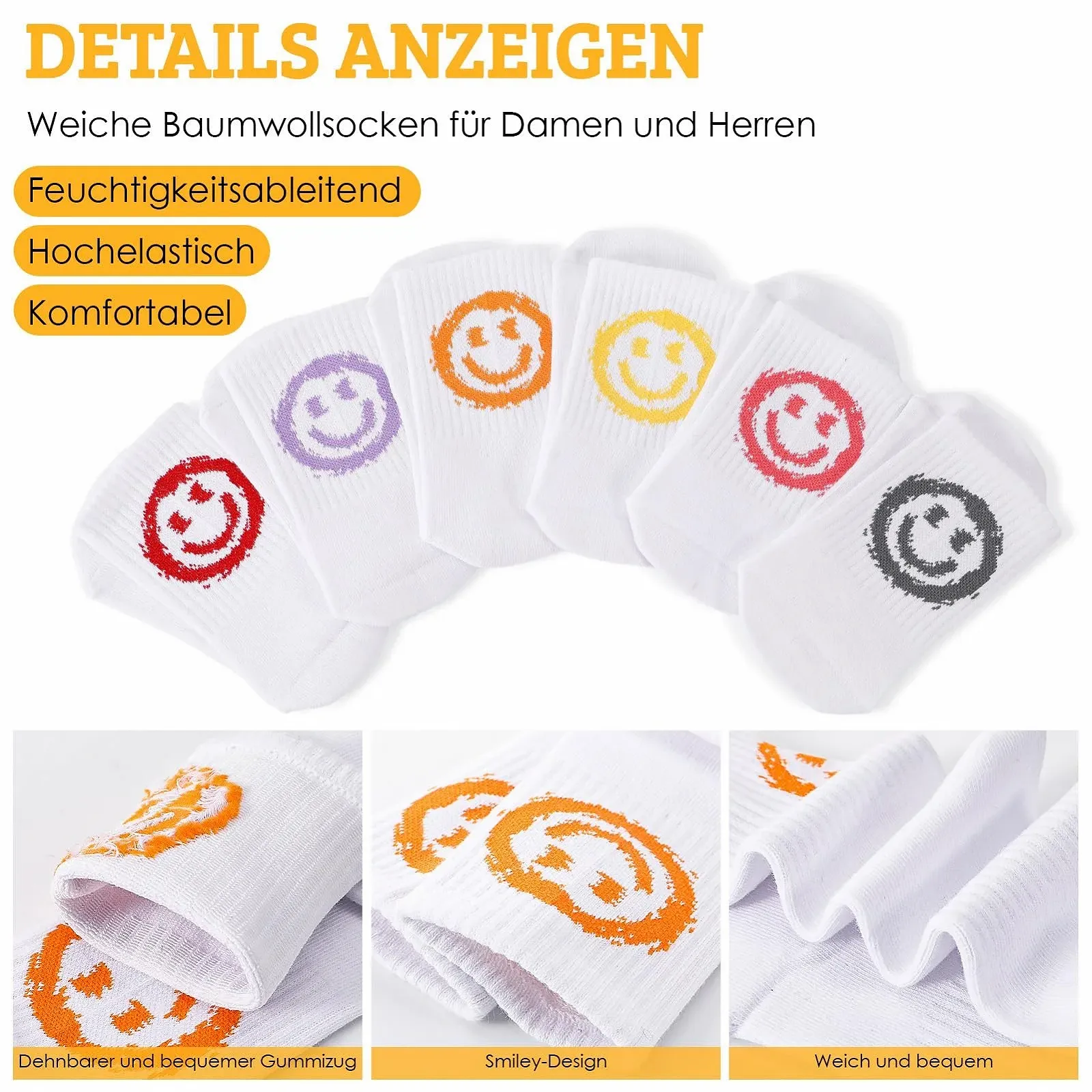 Шкарпетки тенісні Жіночі 39-42 Бавовняні Спортивні, 6 пар, фото №3 Шкарпетки тенісні Жіночі 39-42 Бавовняні Спортивні, 6 пар, фото №3