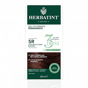 Фарба для волосся Herbatint Permanent Colour Gel 3 шт 300 мл - 5R Світло-Коричневий Мідний, Без аміаку, для чутливої шкіри, 100% покриття сивини synthetic.ua - Фото 1
