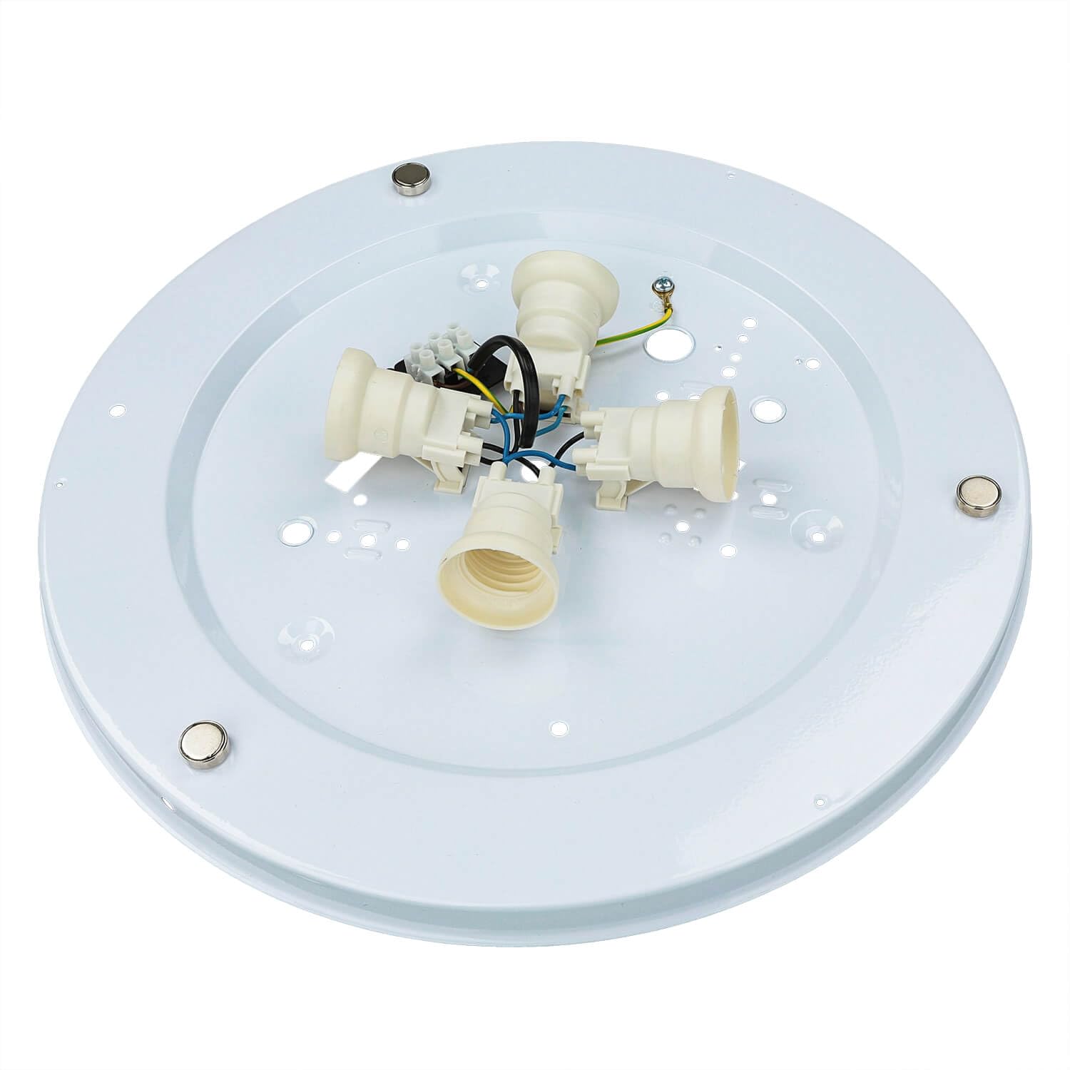 Світильник стельовий металевий та тканинний круглий рожевий діаметр 38 см 4x E27 Антивідблисковий дифузор Children's Room Living Room Ceiling Light Indoor, фото №7