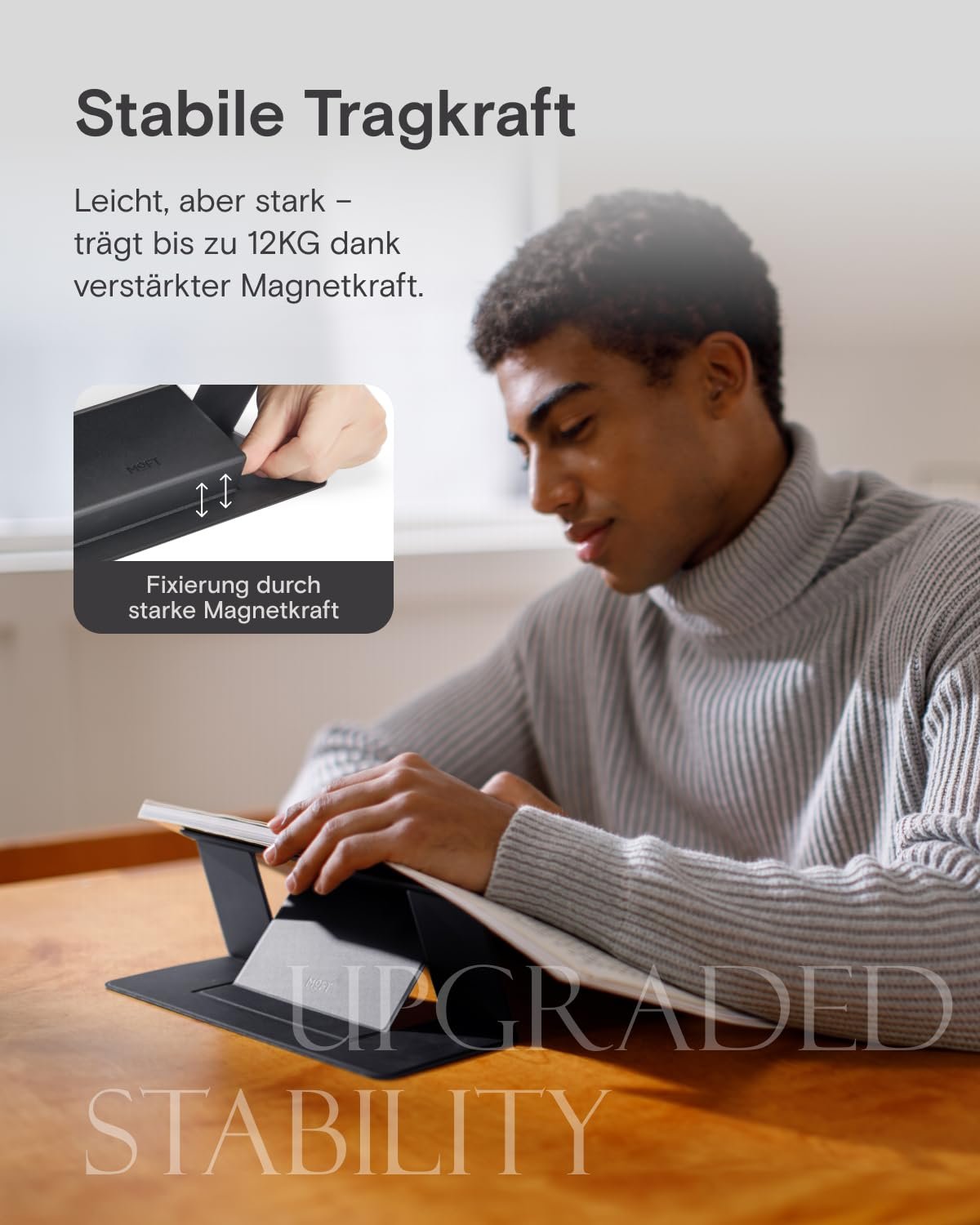 Підставка для ноутбука MOFT, складана з 2 регульованими кутами нахилу, портативна, фото №6