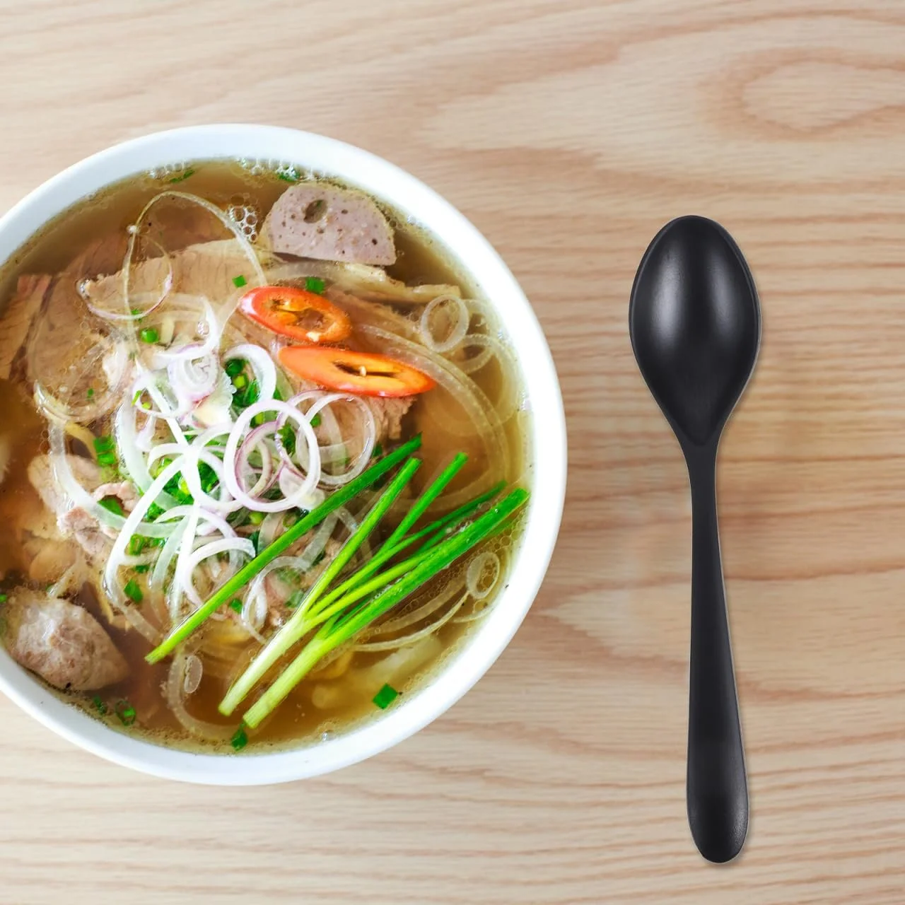 Ложка для супу Cabilock, набір 6 шт., меламінова, азіатська, фото №5