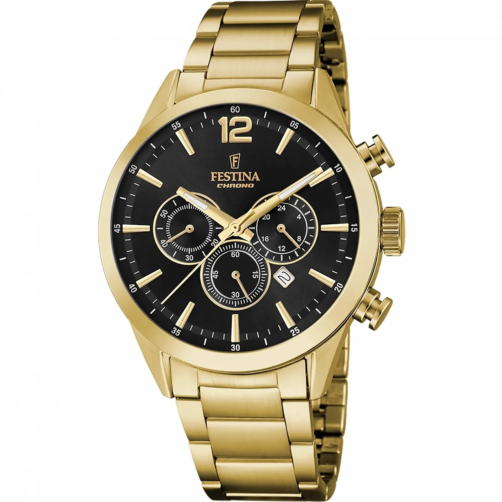 Мужские часы Festina Timeless Chronograph из нержавеющей стали 316L, черный браслет, фото №2 Мужские часы Festina Timeless Chronograph из нержавеющей стали 316L, черный браслет, фото №2