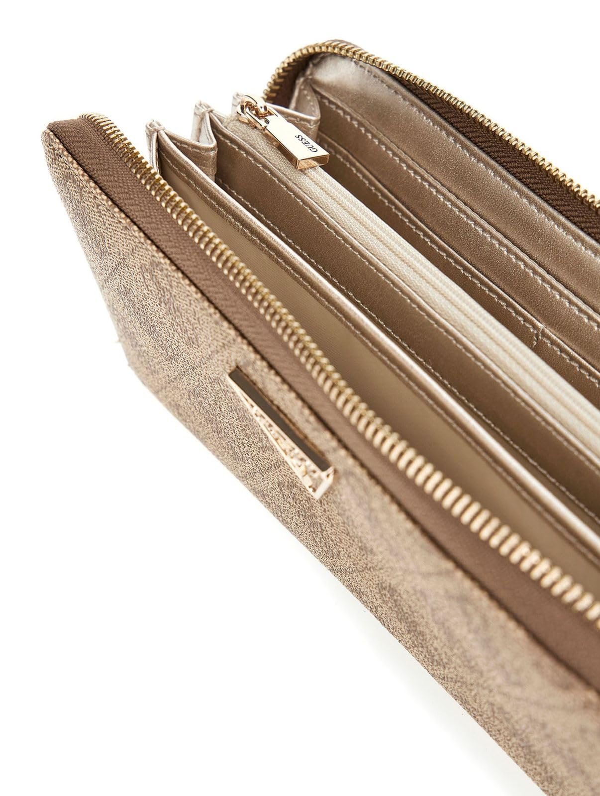 Гаманець GUESS Laurel SLG Large Zip Around L Latte Logo, фото №2