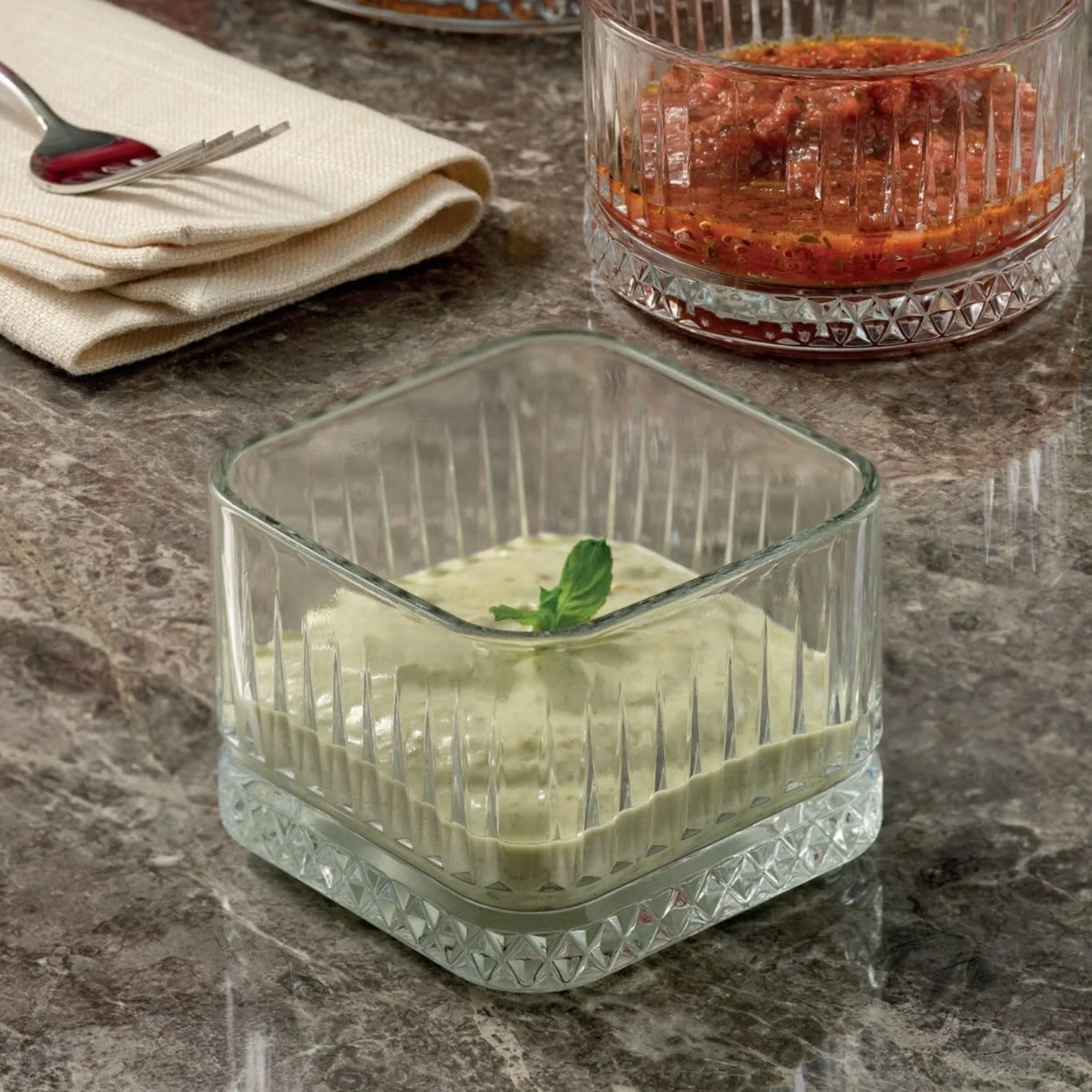 Набор больших мисок Pasabahce Elysia Premium, 4 шт., хрустальные десертные миски, фото №2