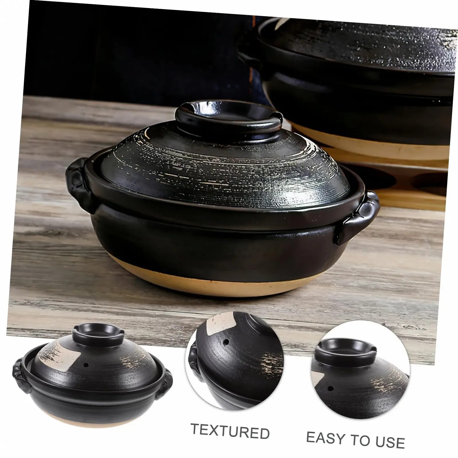 Каструля TOYANDONA керамічна термостійка з кришкою 500 мл кольорова, фото №5 Каструля TOYANDONA керамічна термостійка з кришкою 500 мл кольорова, фото №5