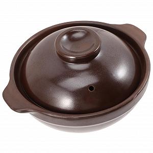 Горщик VALICLUD керамічний термостійкий з кришкою коричневий - Фото 1