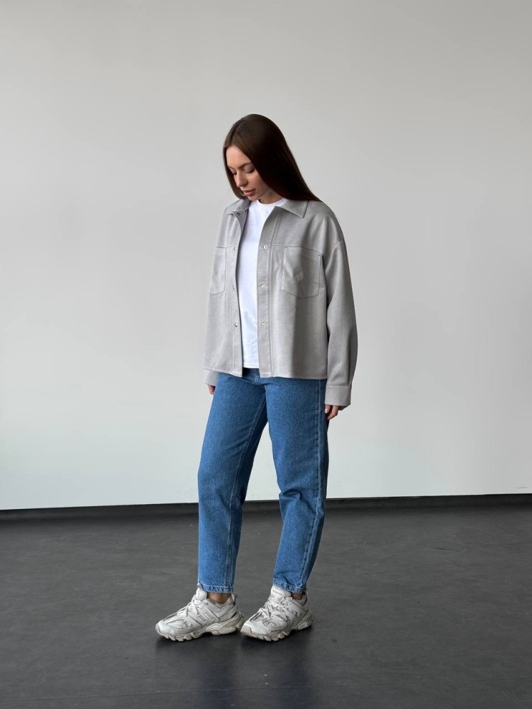 Сорочка жіноча замшева Reload Mohito світло-сірий, фото №6 Сорочка жіноча замшева Reload Mohito світло-сірий, фото №6