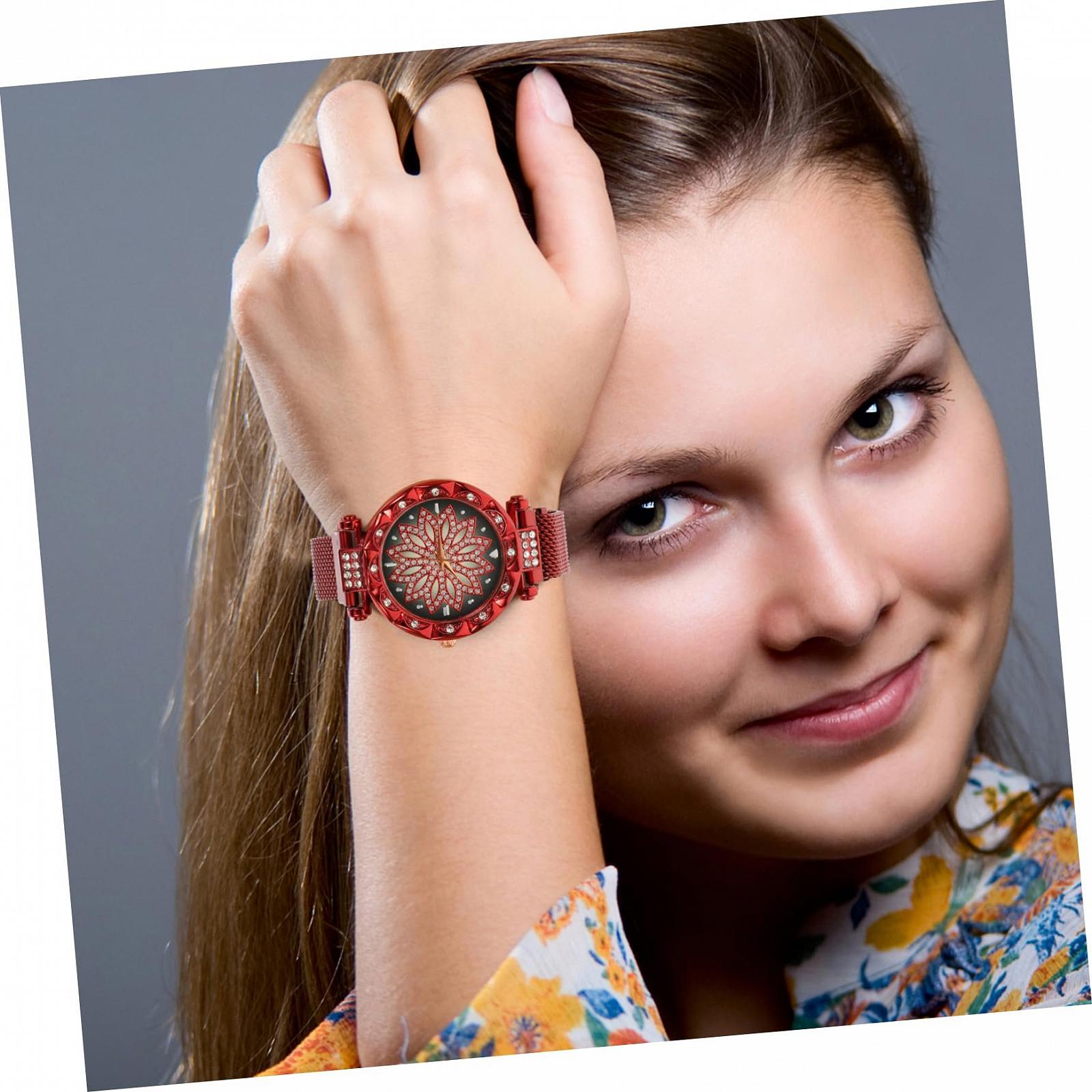 Жіночий наручний годинник WRITWAA Chic, червоний, фото №6