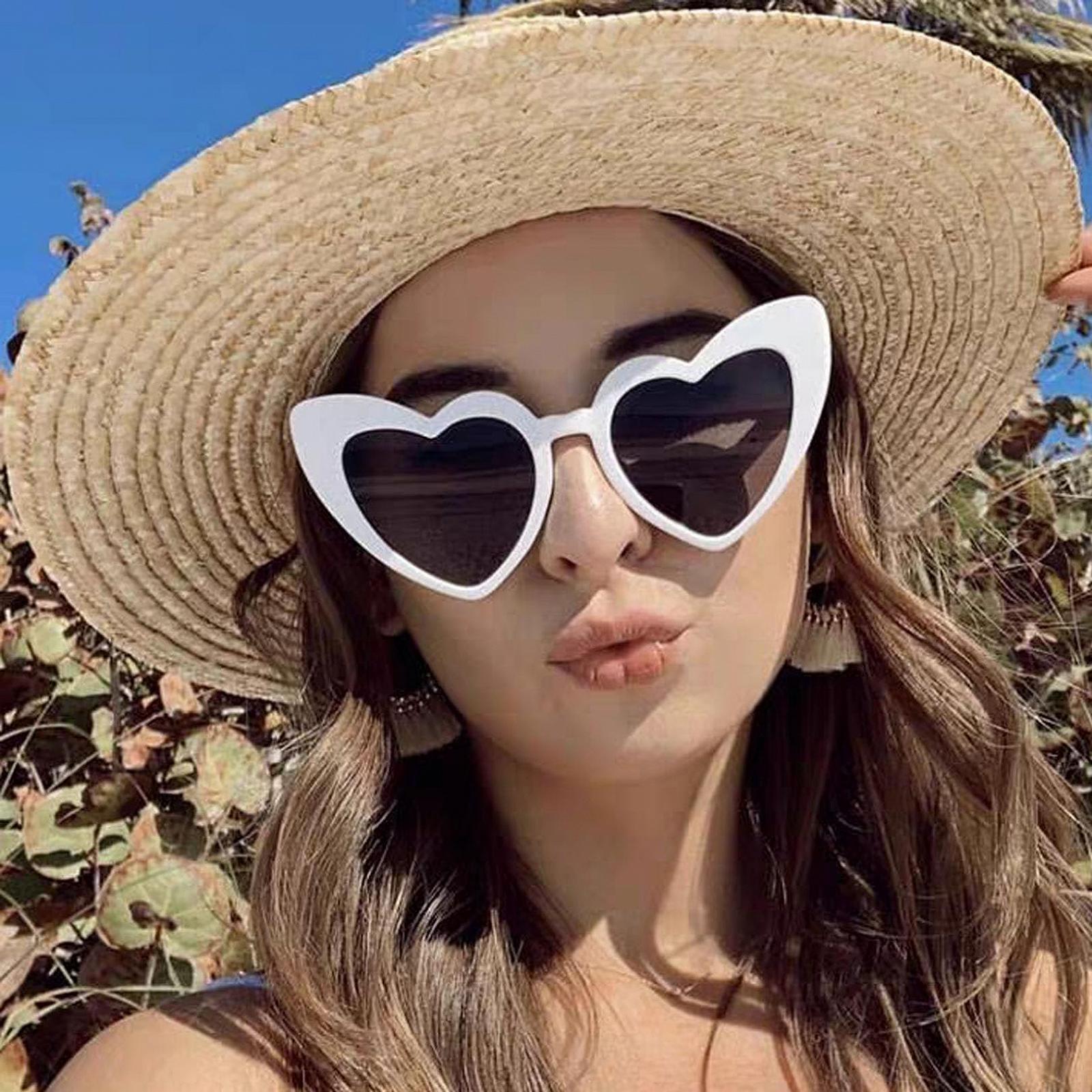 Сонцезахисні окуляри Серце Білий Жіночі Вінтажні у формі серця, фото №5