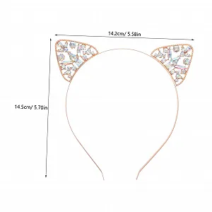 Обруч Ушки кота Garneck с блестками synthetic.ua - Фото 1