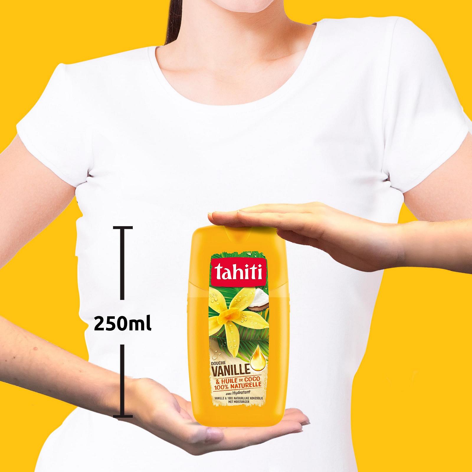 Гель для душа Tahiti Natural Moisture Coconut Oil & Vanilla 3 x 250 мл, фото №6