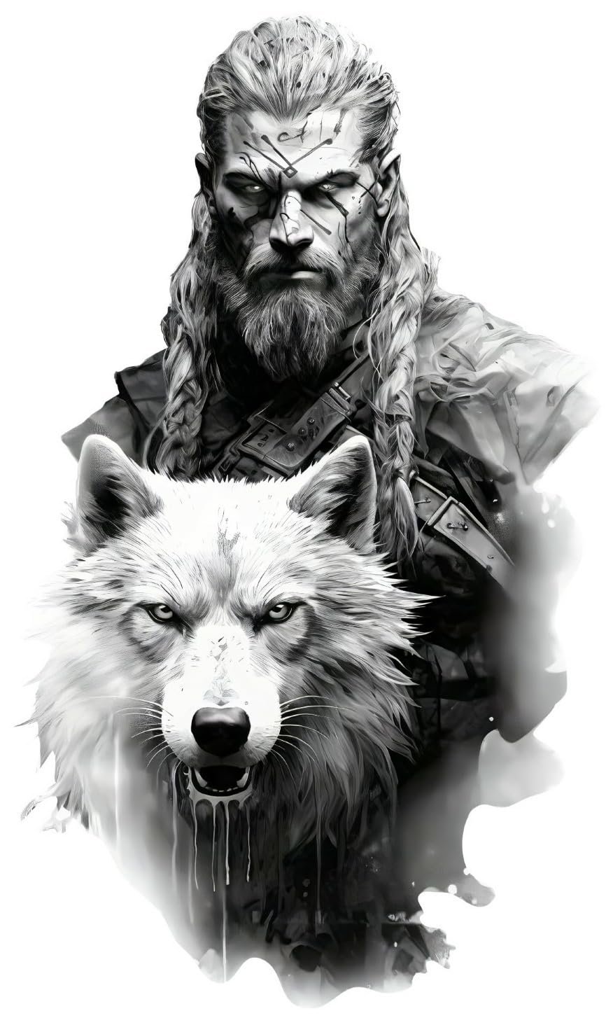 Настінна наклейка Samunshi Viking Hunter Asgard Руни Один Тор 41 x 70 см, фото №1