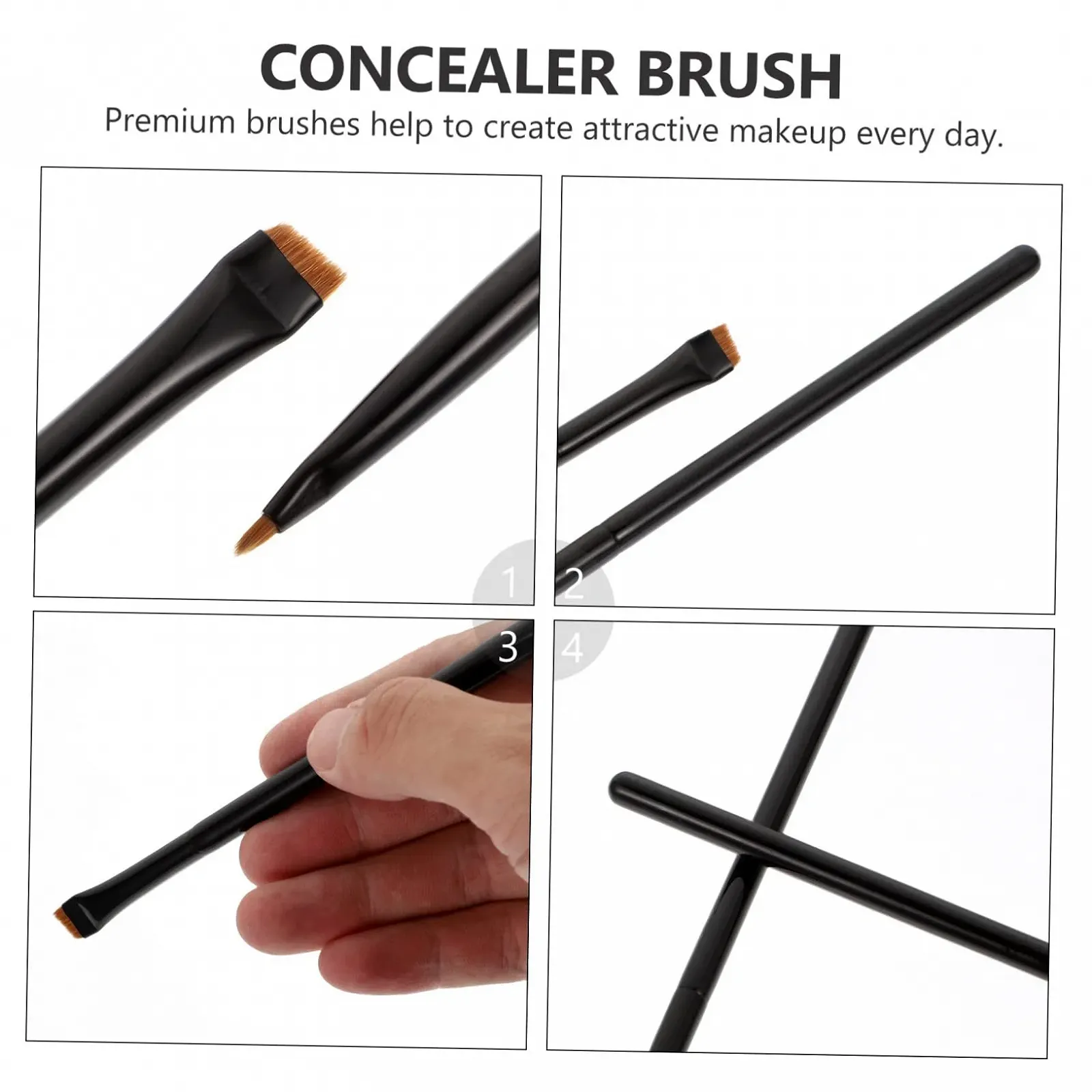 Кисти minkissy для консилера, деревянная ручка, фото №3 Кисти minkissy для консилера, деревянная ручка, фото №3