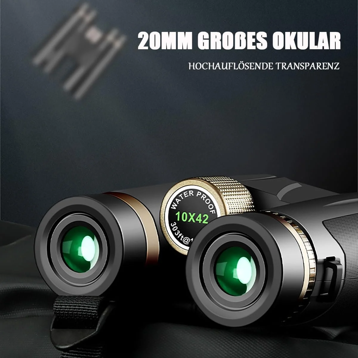 Бінокль DOCANIO Compact 10x42 510 г FMC, фото №6