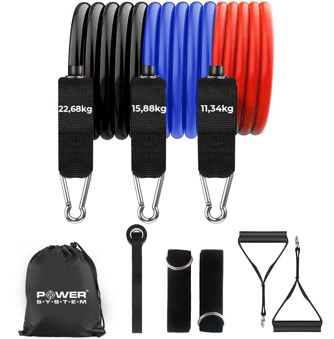Набір трубчастих еспандерів Power System PS-4098 Ultimate Set Expander 3шт до 50кг, фото №1 Набір трубчастих еспандерів Power System PS-4098 Ultimate Set Expander 3шт до 50кг, фото №1