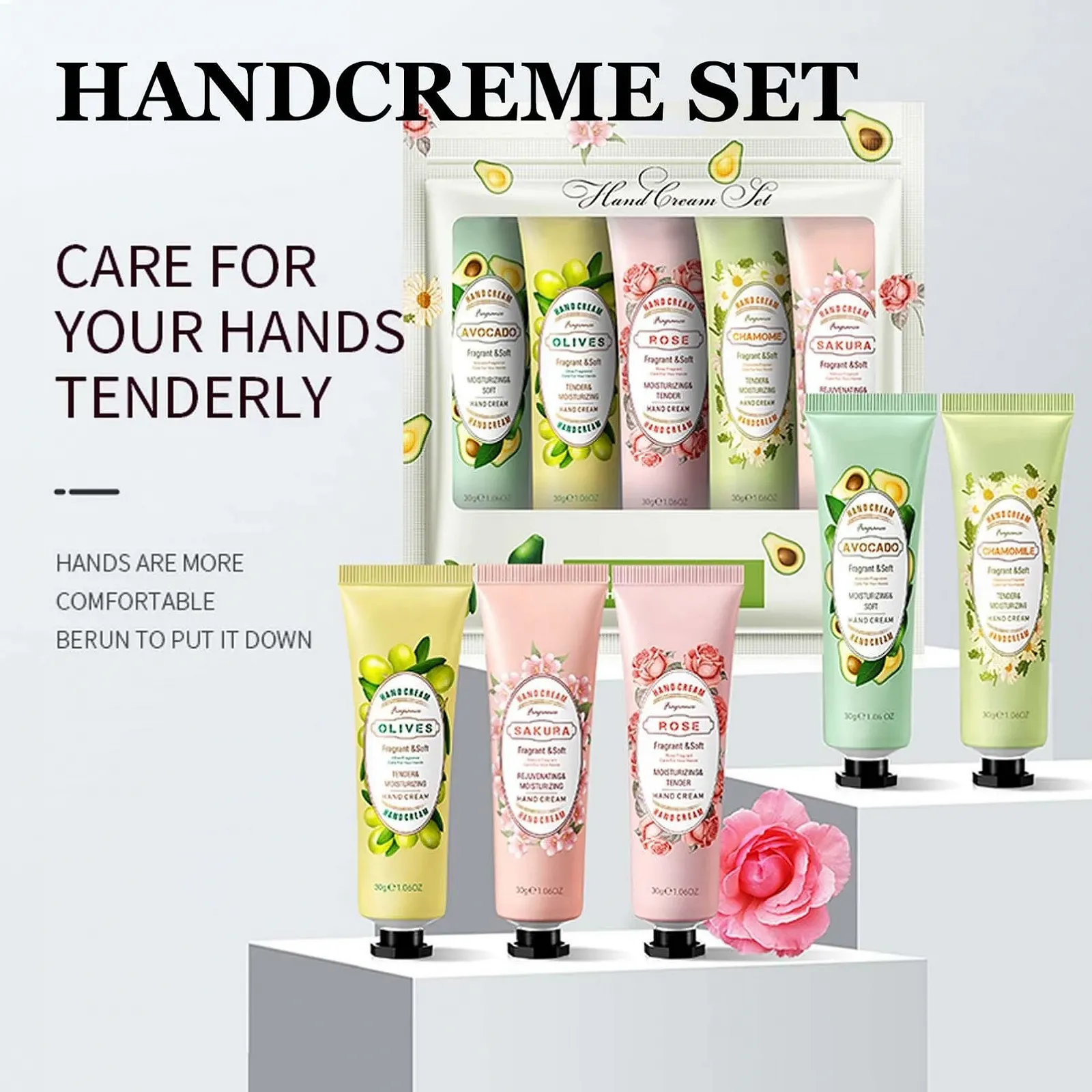 Набір кремів для рук, 5 штук Міні набір кремів для рук для жінок, фото №5