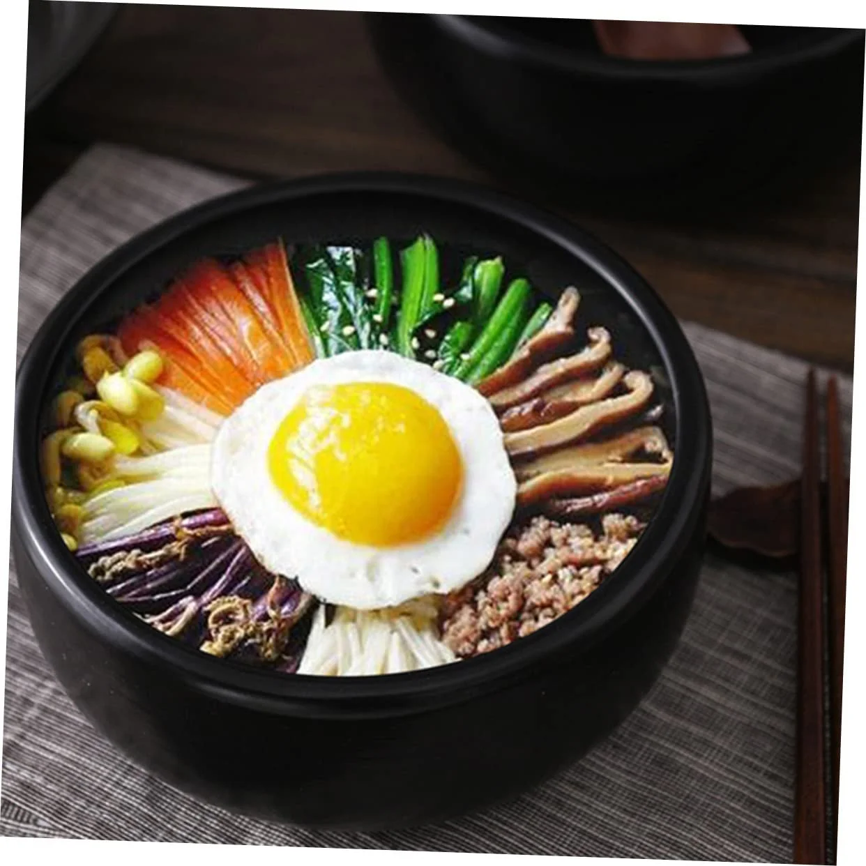 Кастрюля для запекания керамическая для бибимбапа термостойкая с глазурью 1 шт., фото №4