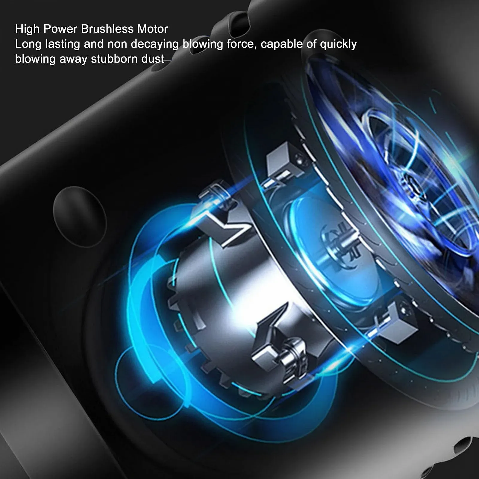 Электрическая воздуходувка Sorandy 60000 RPM 2 скорости с подсветкой и 5 насадками, фото №4