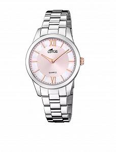 Женские часы Lotus 18889/2 Сталь Серебристый/Белый/Розовое Золото, 34 мм - Фото 1