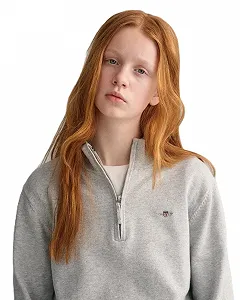 GANT Дитячий пуловер унісекс Shield Cotton Half Zip - Фото 1
