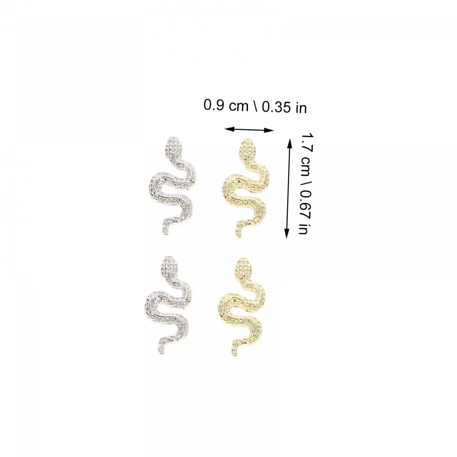 Прикраси для нігтіву вигляді змій, 40 штцинковий сплав, фото №5