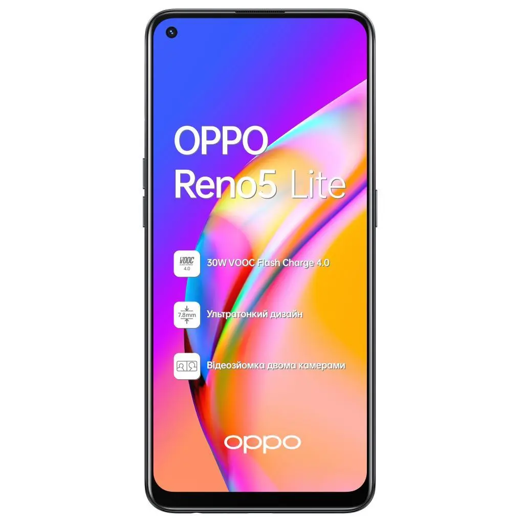 Мобільний телефон Oppo Reno 5 Lite 8/128GB Black OFCPH2205_BLACK, фото №1