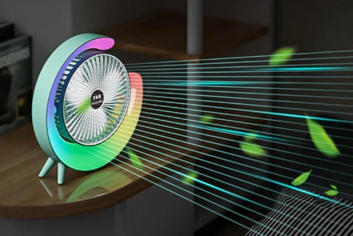 Вентилятор электрический USB 3-скоростной с цветной подсветкой 180 бесшумный, фото №4 Вентилятор электрический USB 3-скоростной с цветной подсветкой 180 бесшумный, фото №4