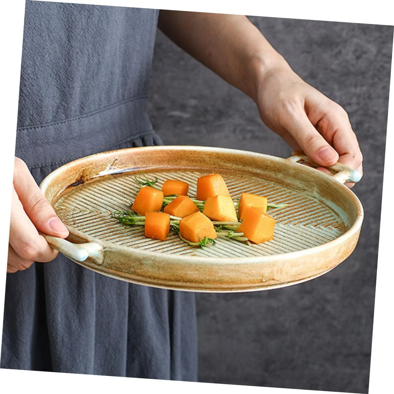 Форма для запікання VALICLUD Керамічна квадратна з двома ручками для стейка та риби термостійка Retro, фото №5 Форма для запікання VALICLUD Керамічна квадратна з двома ручками для стейка та риби термостійка Retro, фото №5