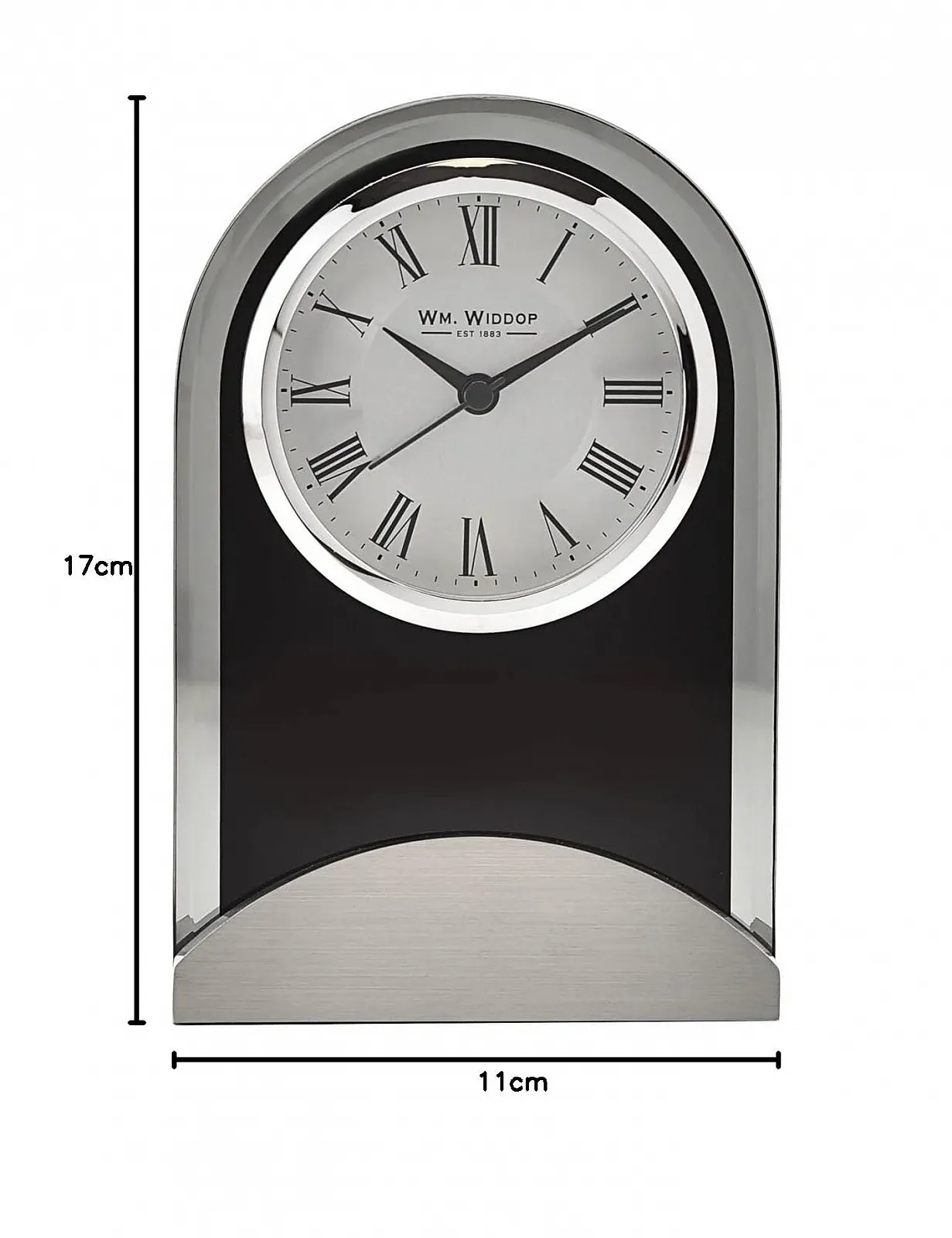 Настольные часы Widdop and Co W2912, стекло и дерево, современные, черные, фото №4
