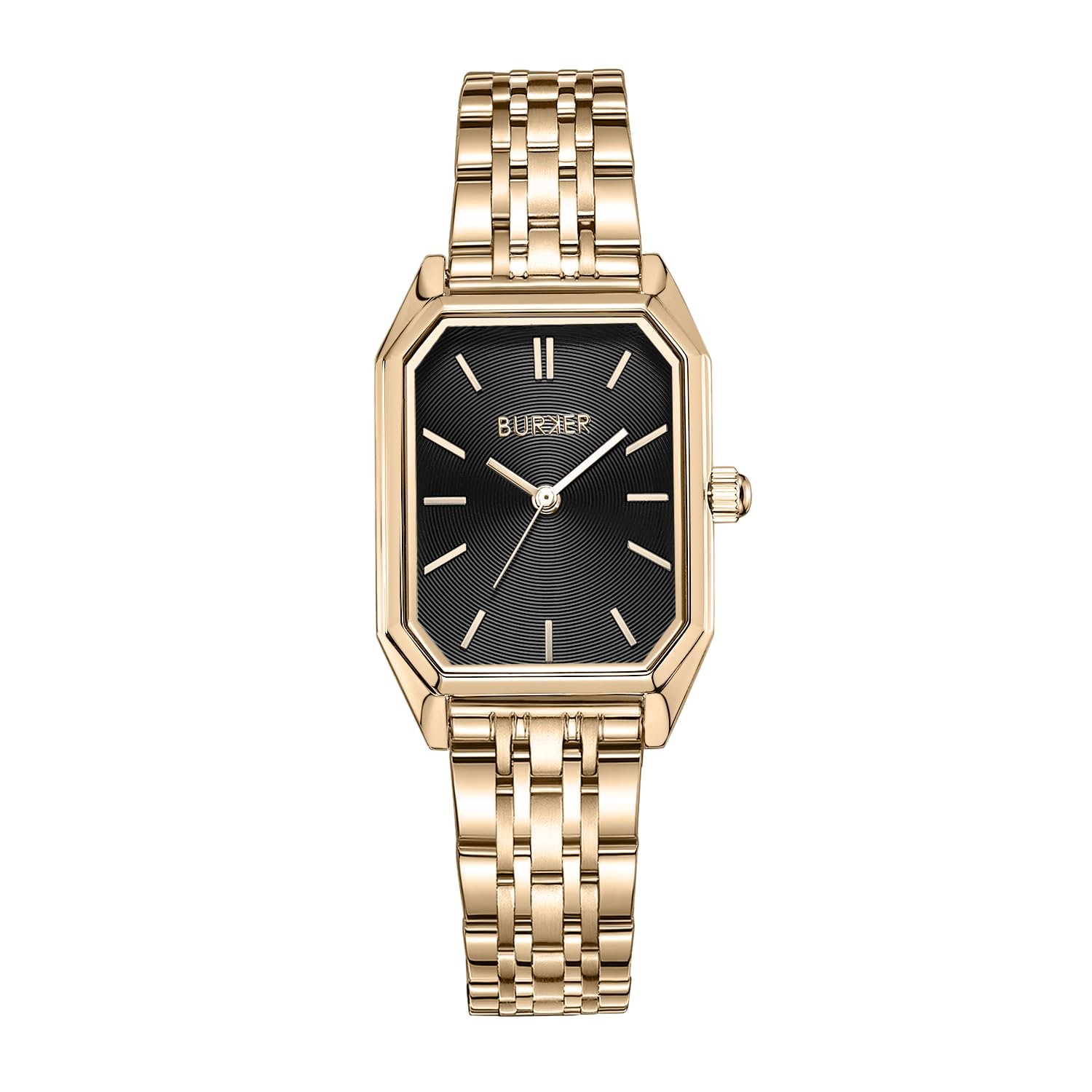 Часы Burker Watches Isabell 28мм прямоугольные, золотые, черные, фото №1 Часы Burker Watches Isabell 28мм прямоугольные, золотые, черные, фото №1