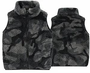 Жилет FEOYA детский флисовый без рукавов, пушистый, теплый зимний, легкий, на молнии - Фото 1