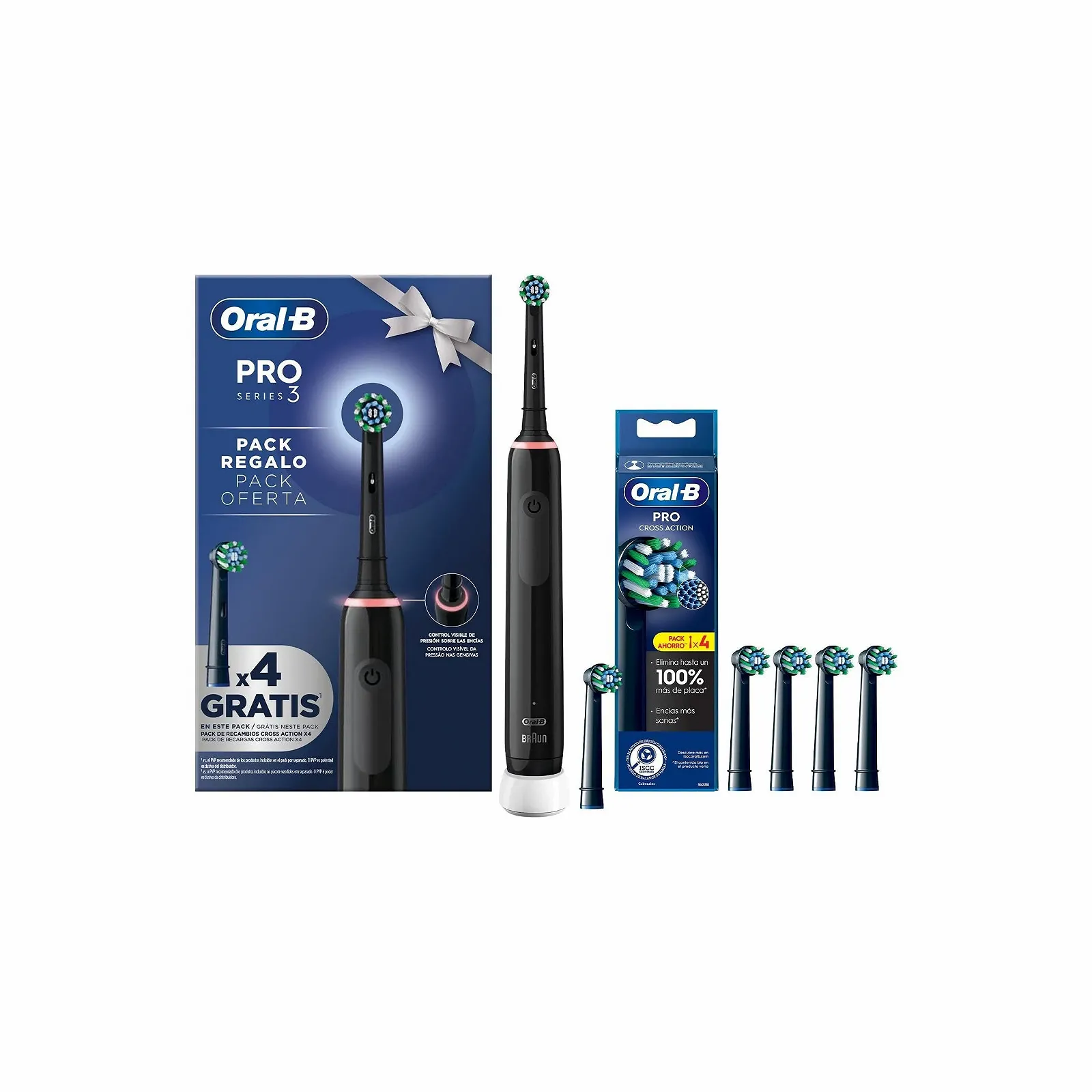 Электрическая зубная щетка Oral-B PRO3 черная, фото №1