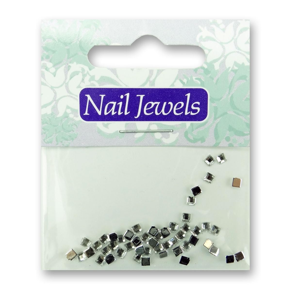 Стрази для нігтів Квадратні кристали акрилові Кристал, фото №1