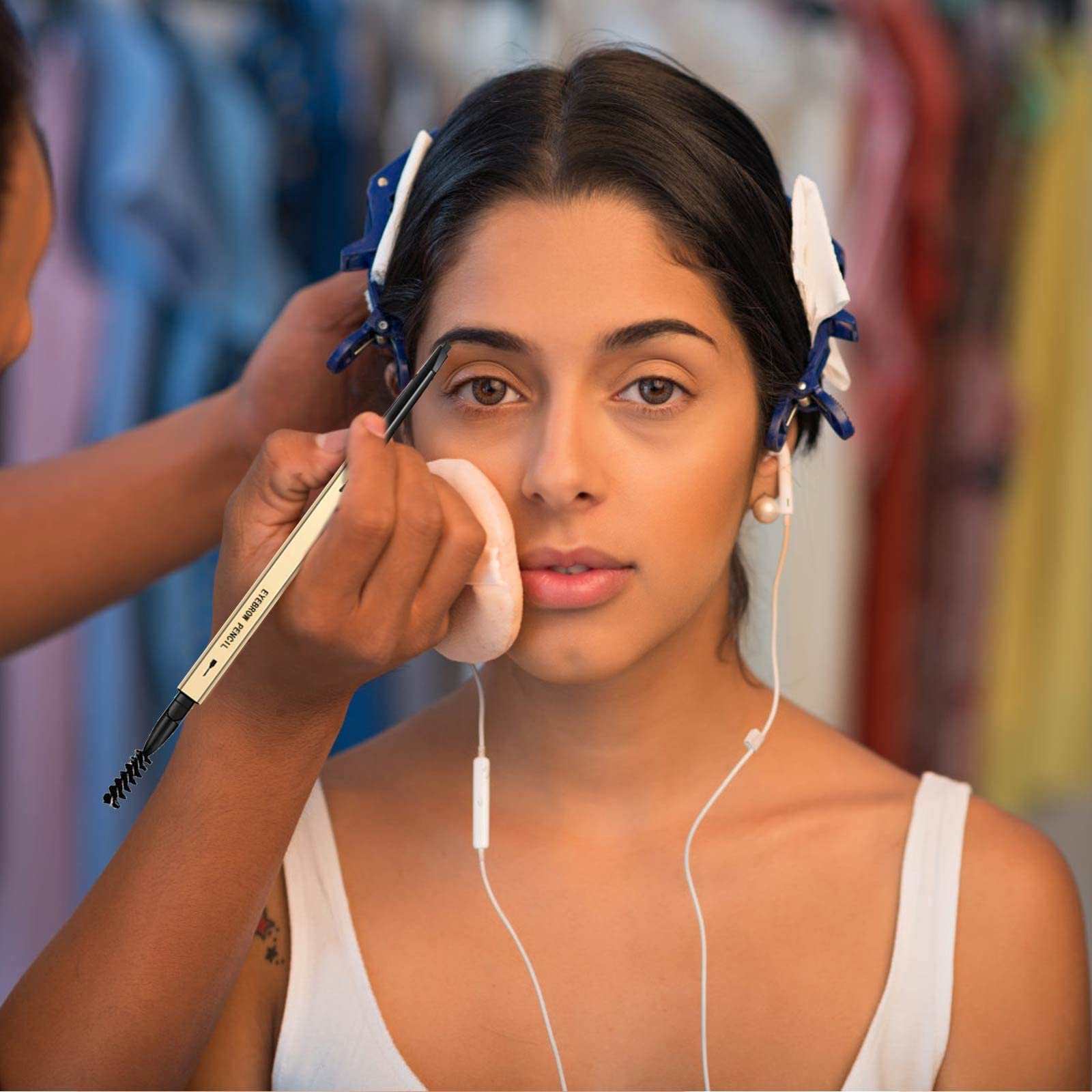 Олівець для брів Men Waterproof Eyebrow Pencil Ultra Slim Black, фото №2