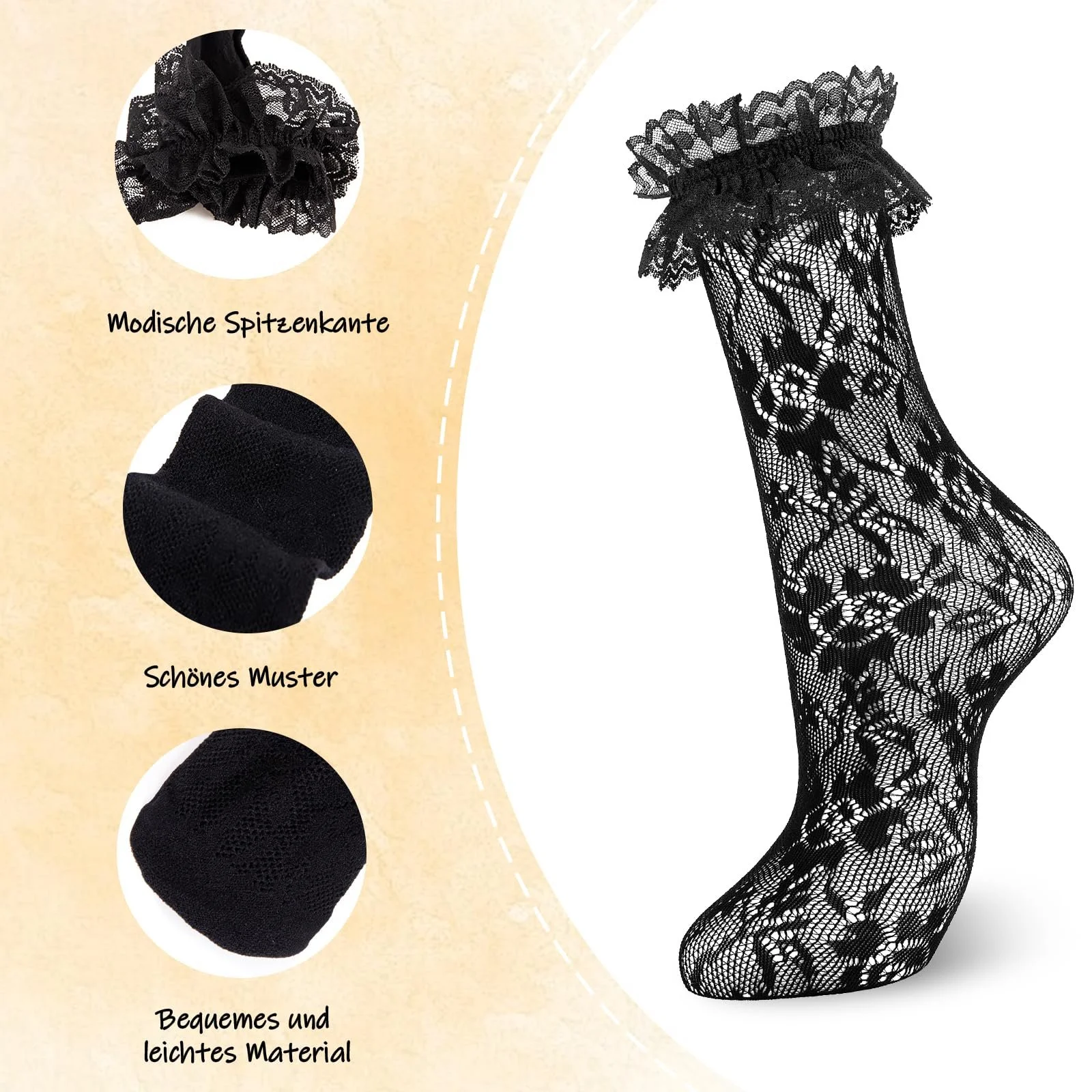 Носки Кружевные (2 пары), фото №2