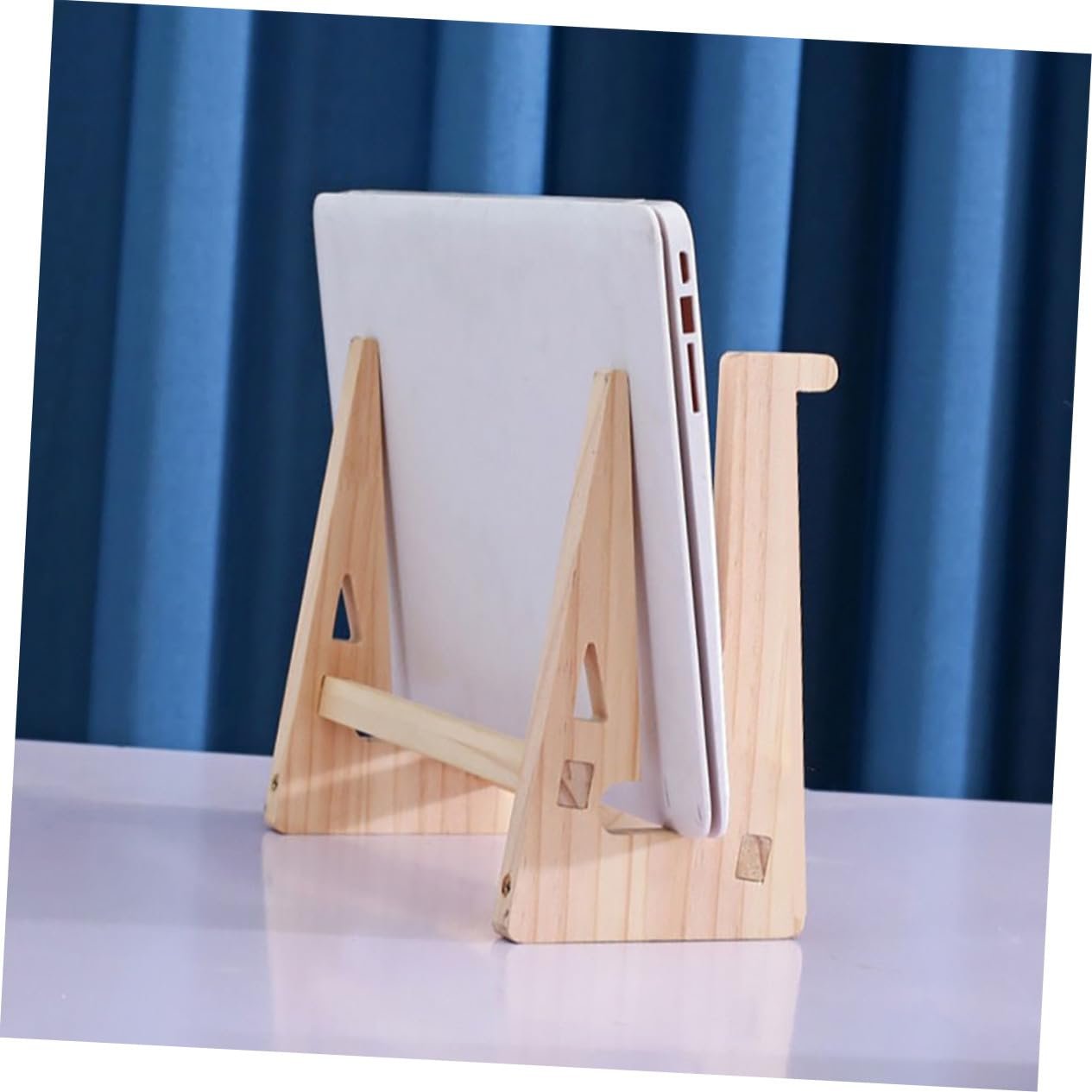 Подставка для ноутбука Деревянная Эргономичная Регулируемая по высоте для дома и офиса, фото №8