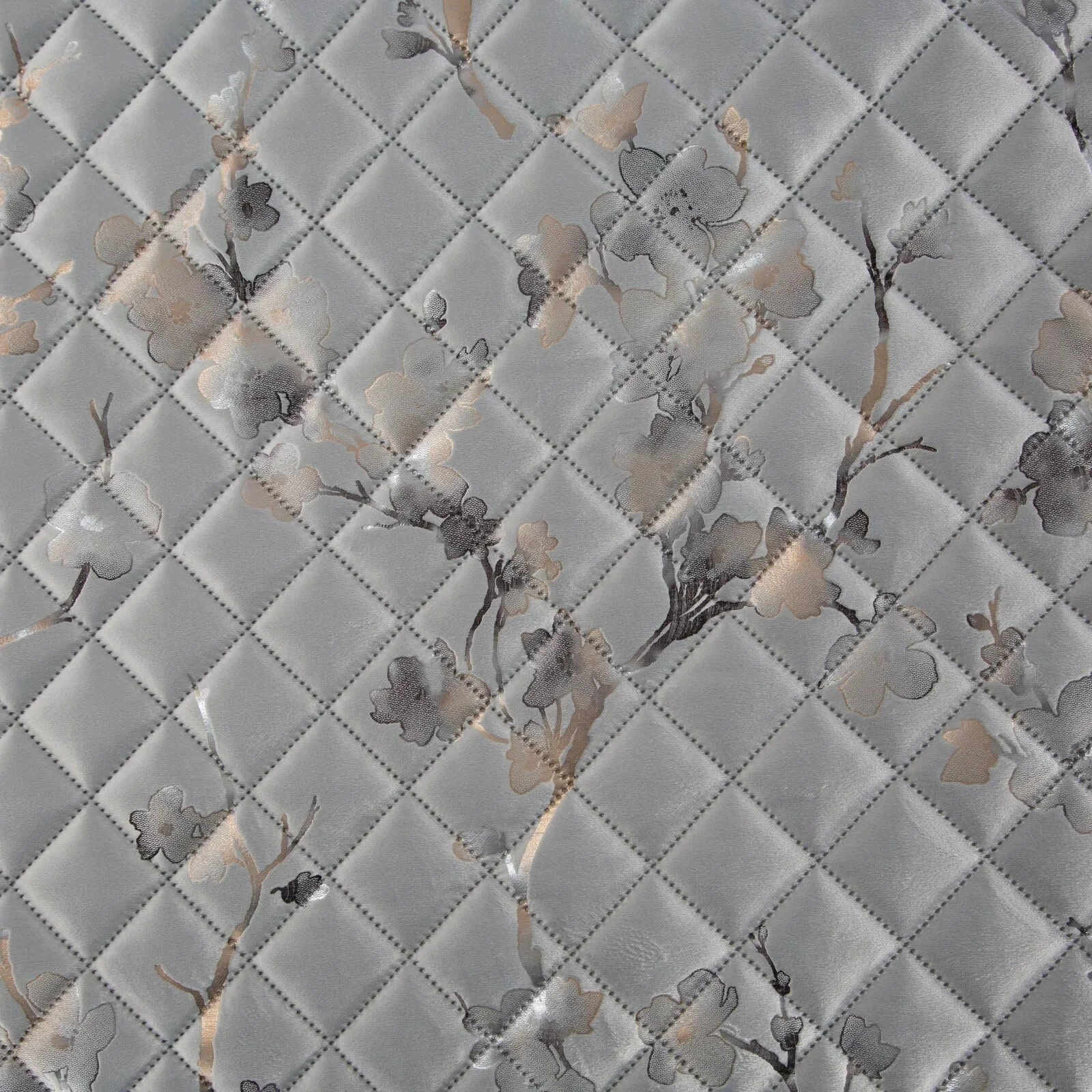 Покрывало Eurofirany Уголок Двуспальная Кровать Бархат Велюр Glamour Декоративное Покрывало на Кровать Кремовый Черный Серебряный (Серебряный, 200 x 220 см), фото №4