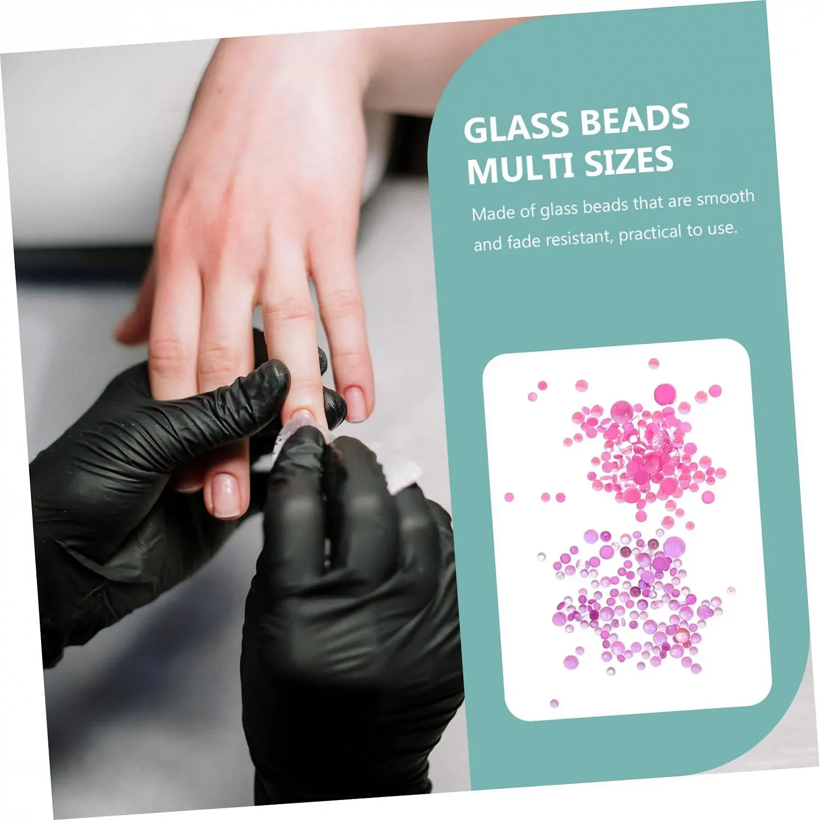 Перлини для нігтів Healeved Скляні намистини для дизайну, фото №3