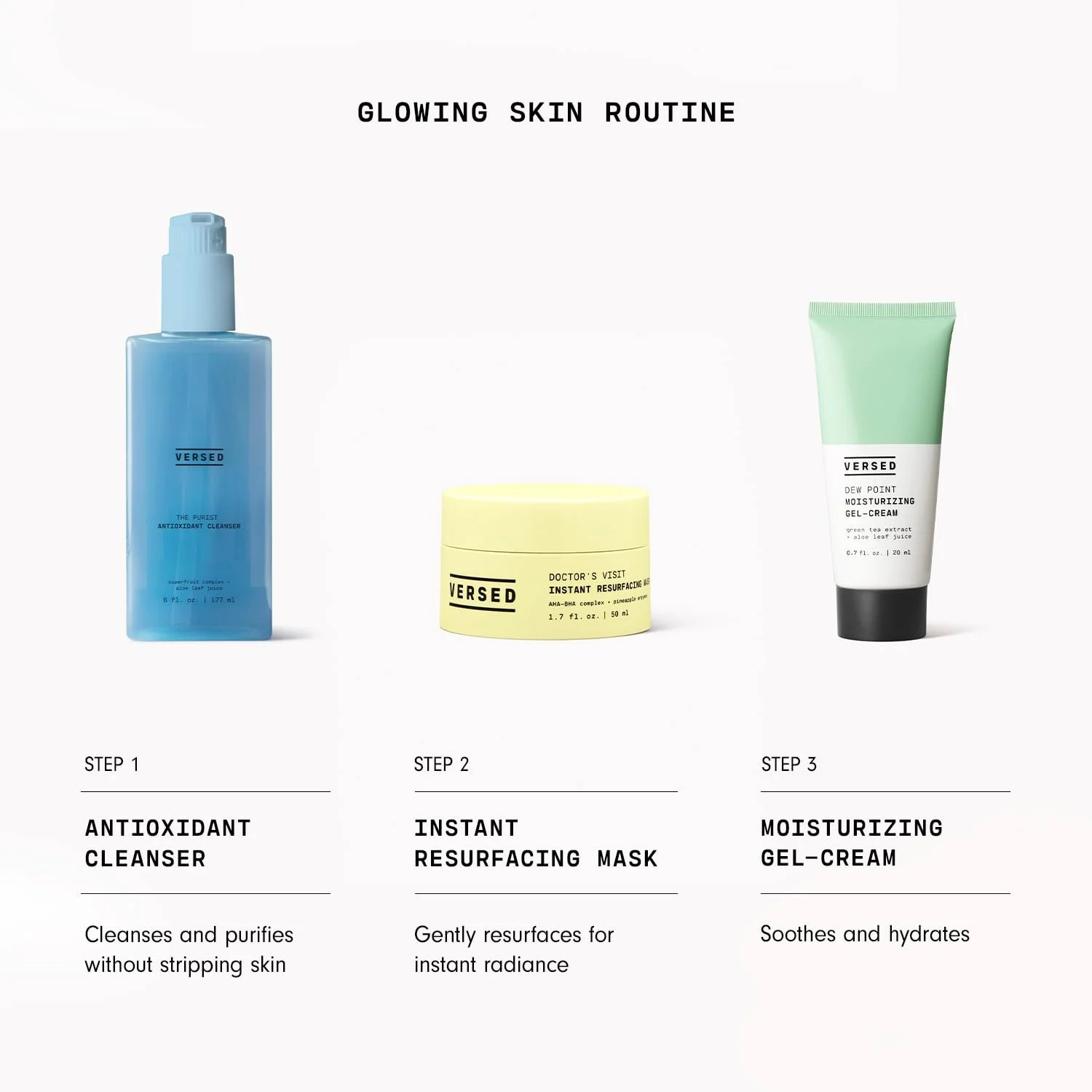 Маска для лица Versed Doctor's Visit Мгновенное Восстановление AHA, BHA и Энзимы, Отшелушивающая Маска Помогает Уменьшить Гиперпигментацию, Разглаживает и Увлажняет Кожу с Витамином C, Веганская (50 мл), фото №6