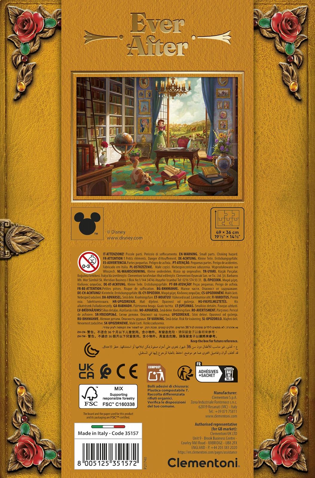 Пазл Clementoni Ever After Collection Belle 35157 500 деталей, фото №7